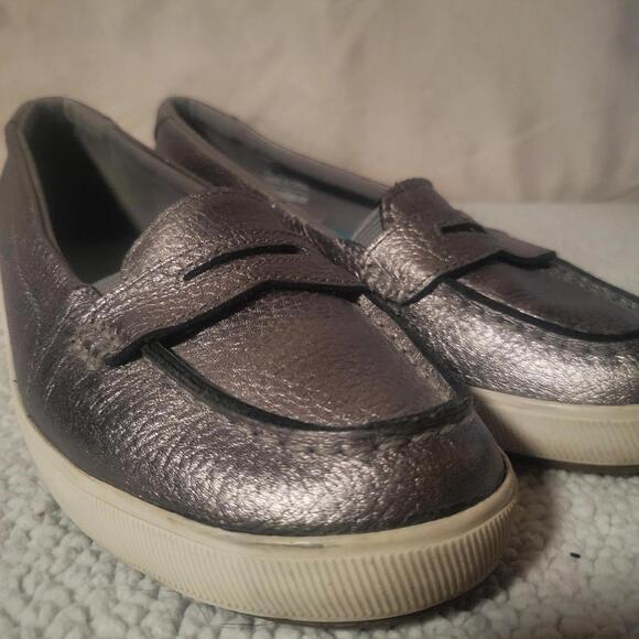 Keds Shoes - Keds Penny Loafer/Sneaker Hybrid Metallic Gray Comfort Insole - Size 8.5